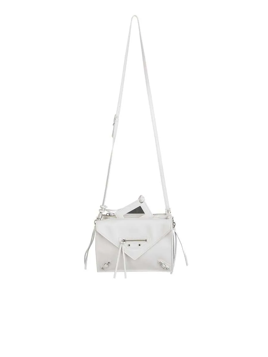 Papier Triple XS Zip Around White Leather Bag