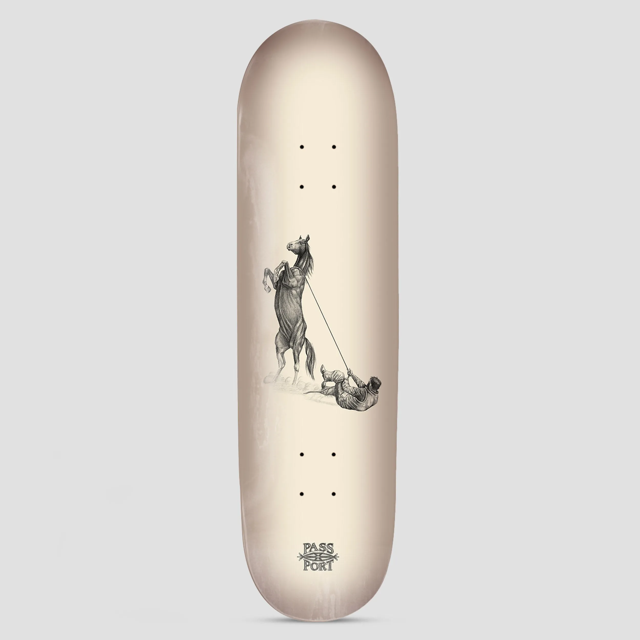 Passport 8.25 Horses By Jesse Olsen Lasso Skateboard Deck Brown