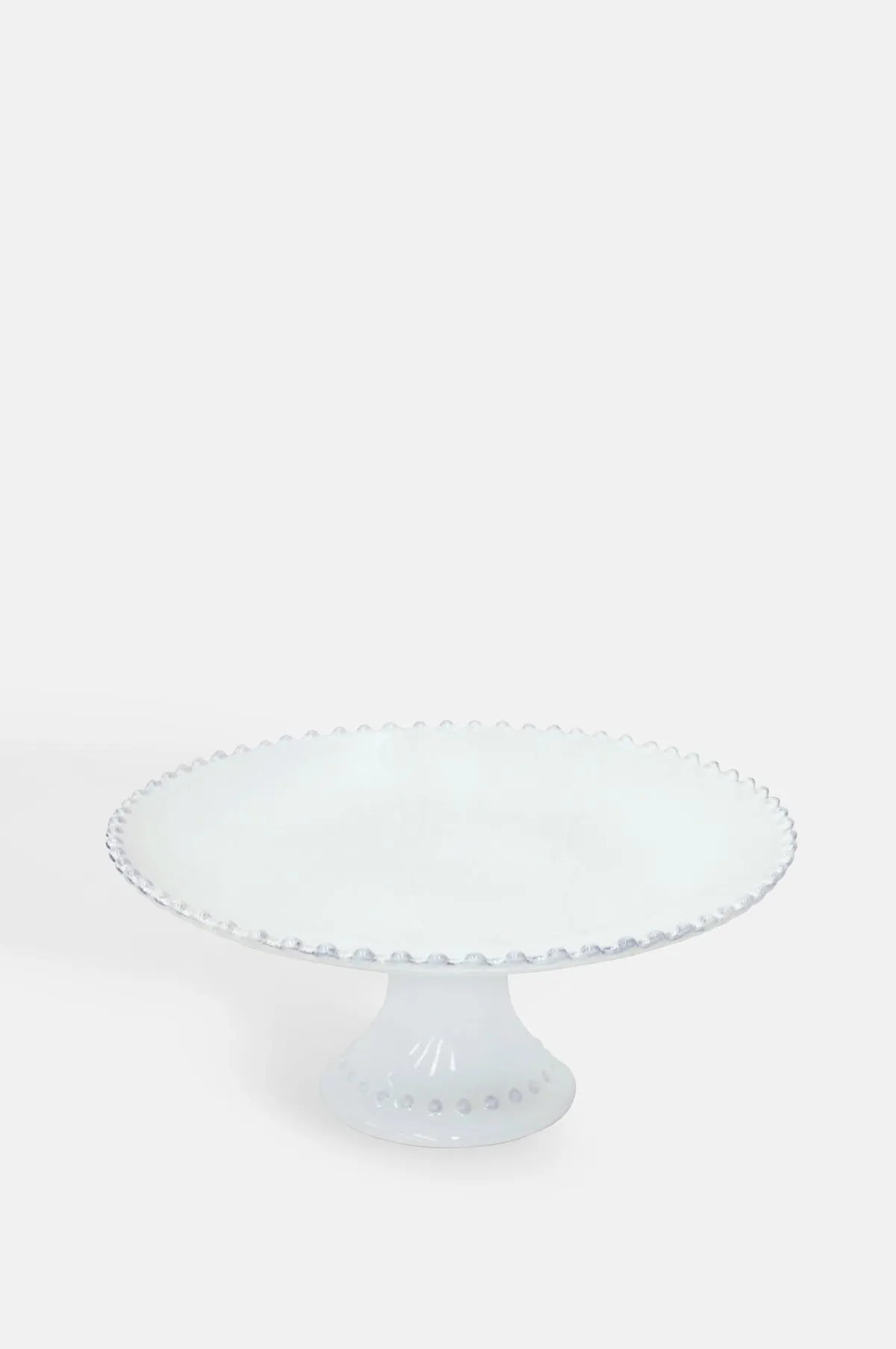 Pearl White Footed Plate 28cm