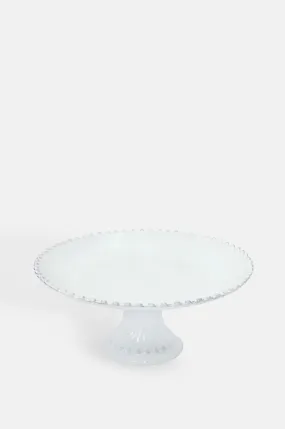 Pearl White Footed Plate 28cm