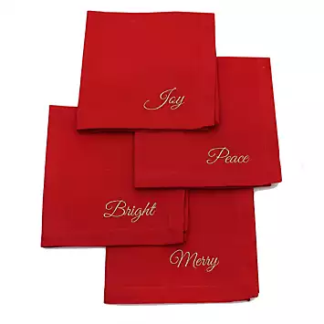 Peggy Wilkins Set of 4 Bright Napkins | Kaleidoscope