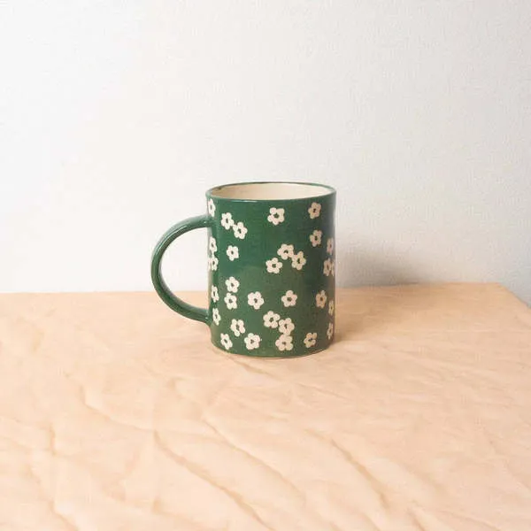 Petunias Mug - Emerald