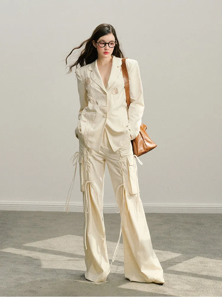 Plain Cool Loose Flare-Pants Wide-Pants