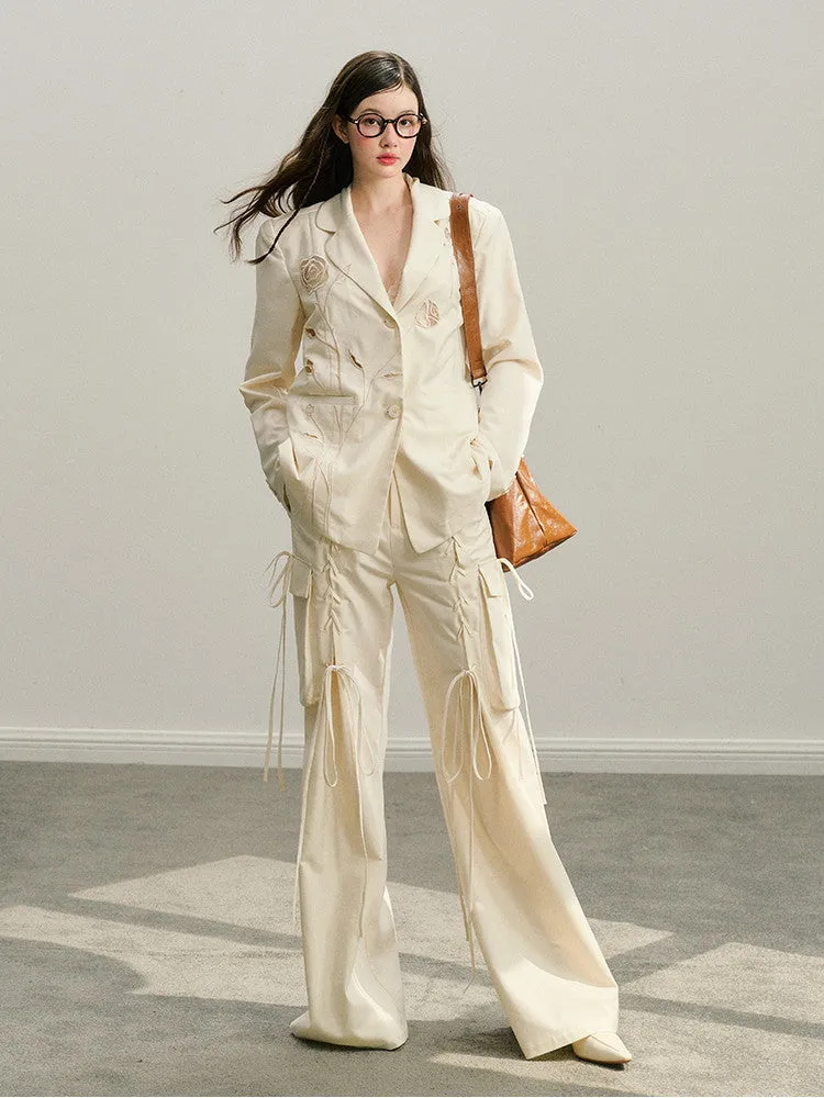 Plain Cool Loose Flare-Pants Wide-Pants