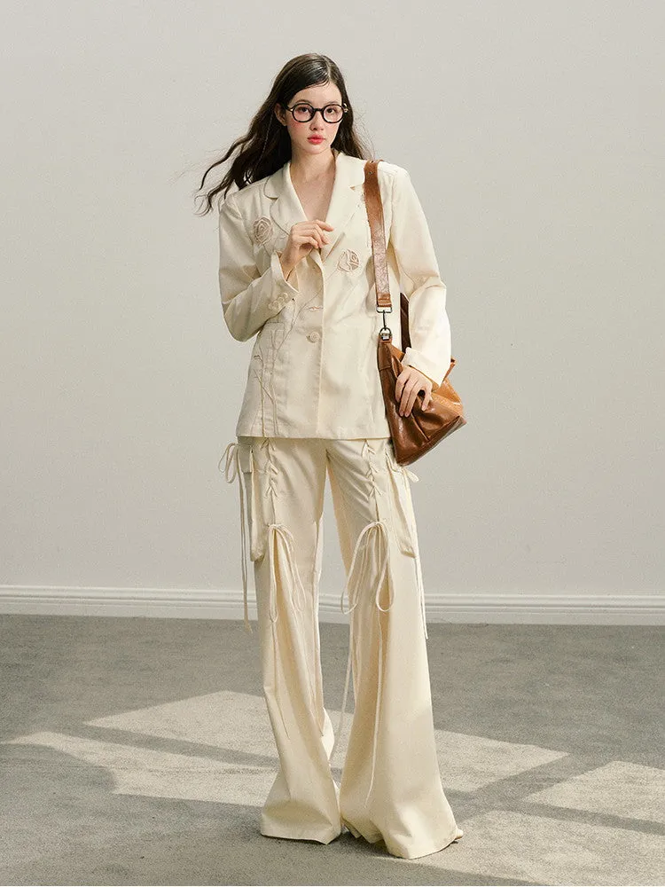 Plain Cool Loose Flare-Pants Wide-Pants