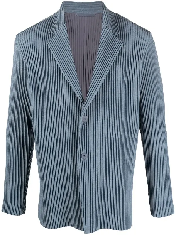 Pleated Jacket - Blue