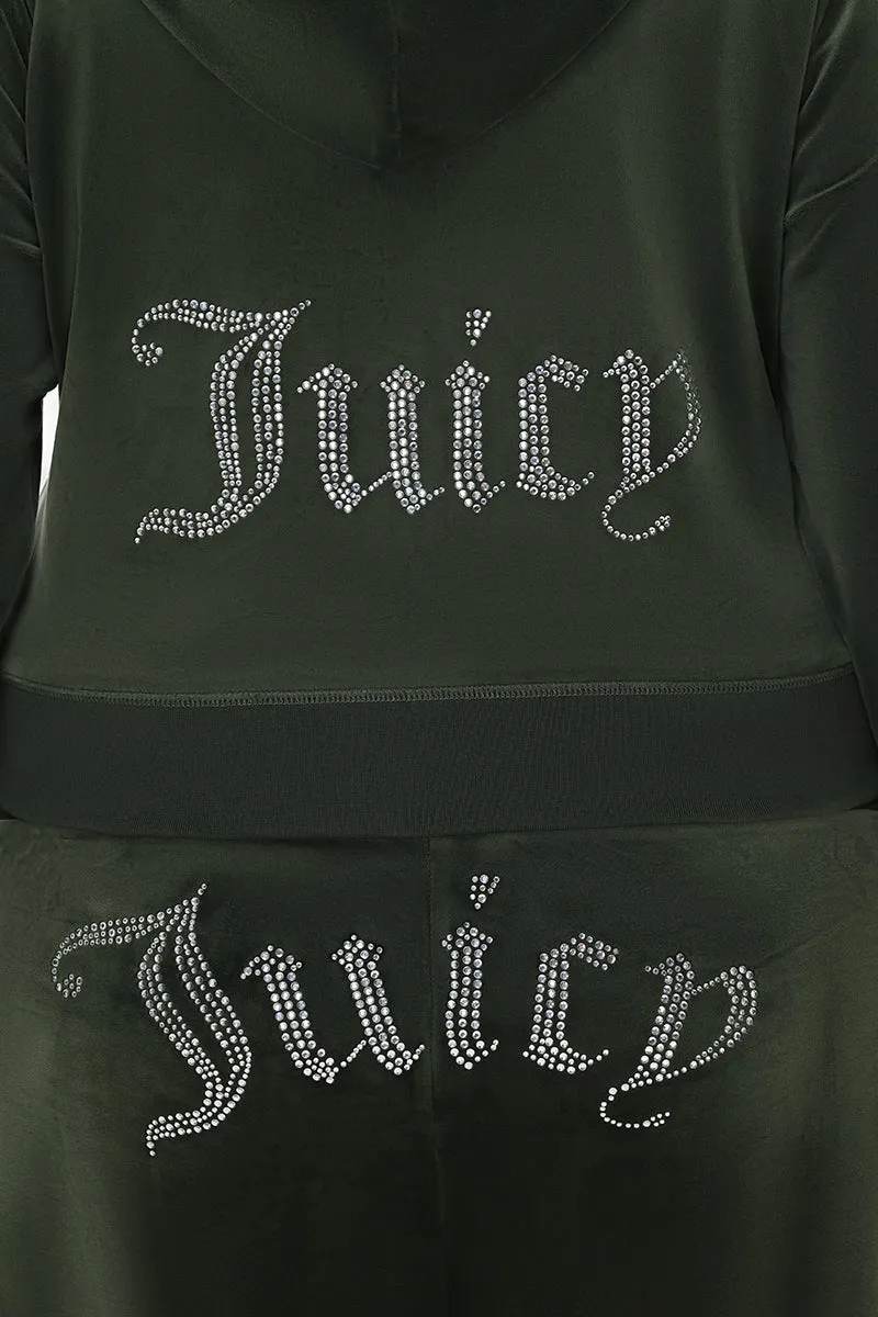 Plus-Size OG Big Bling Velour Hoodie