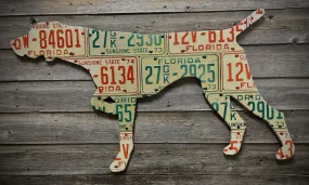 Pointing Vizsla License Plate Art