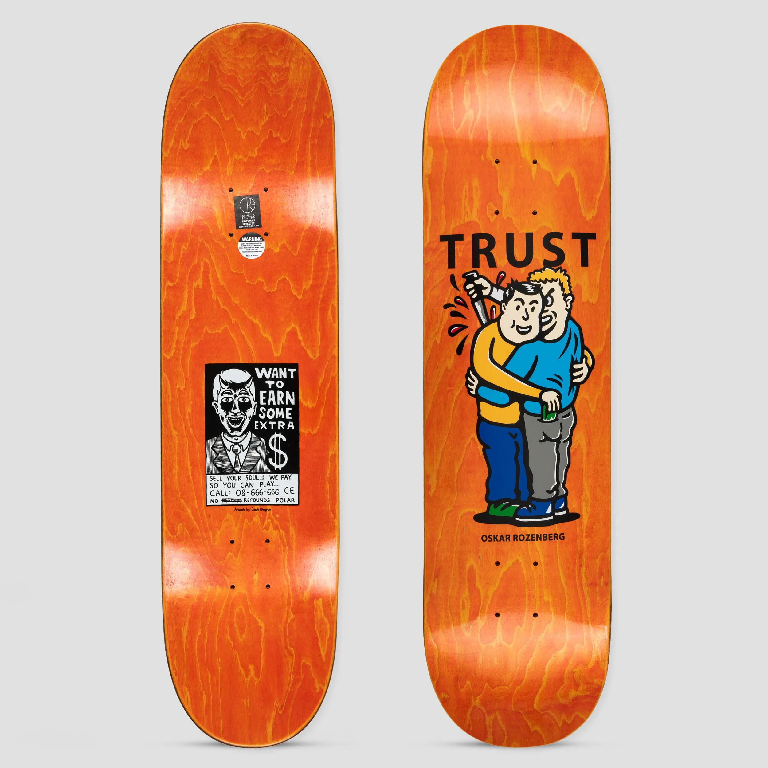 Polar 8.5 Short Oskar Rozenberg Trust Skateboard Deck