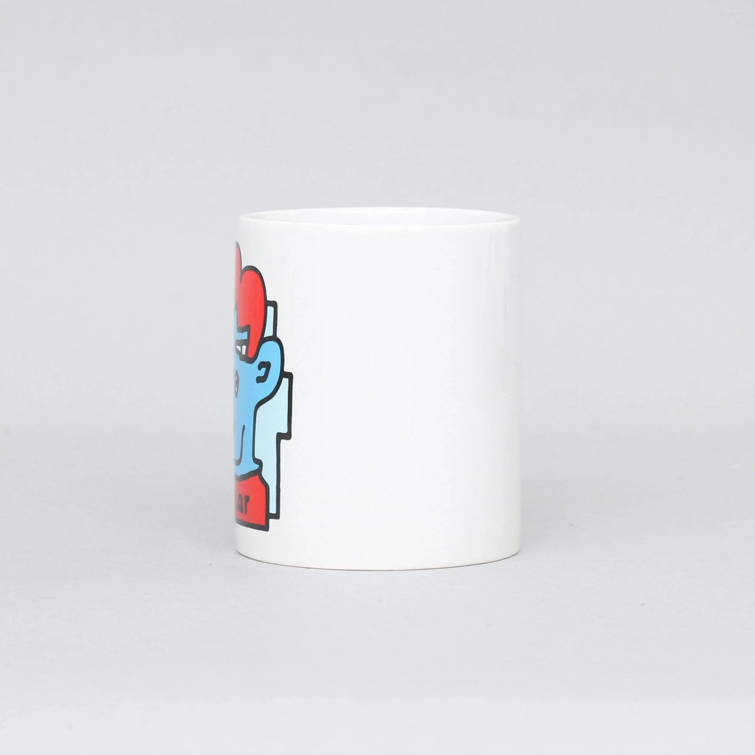 Polar Doodle Face Mug White