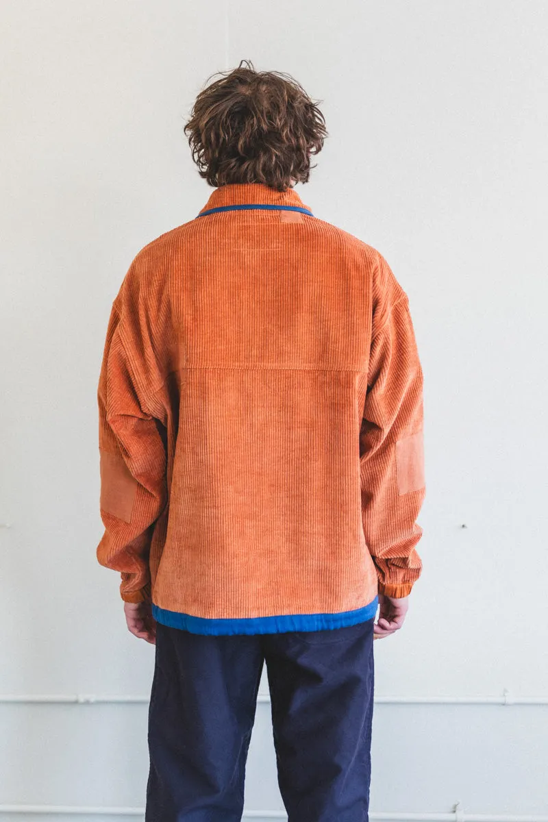 POLITE PULLOVER IN TERRACOTTA SCARECROW CORDUROY