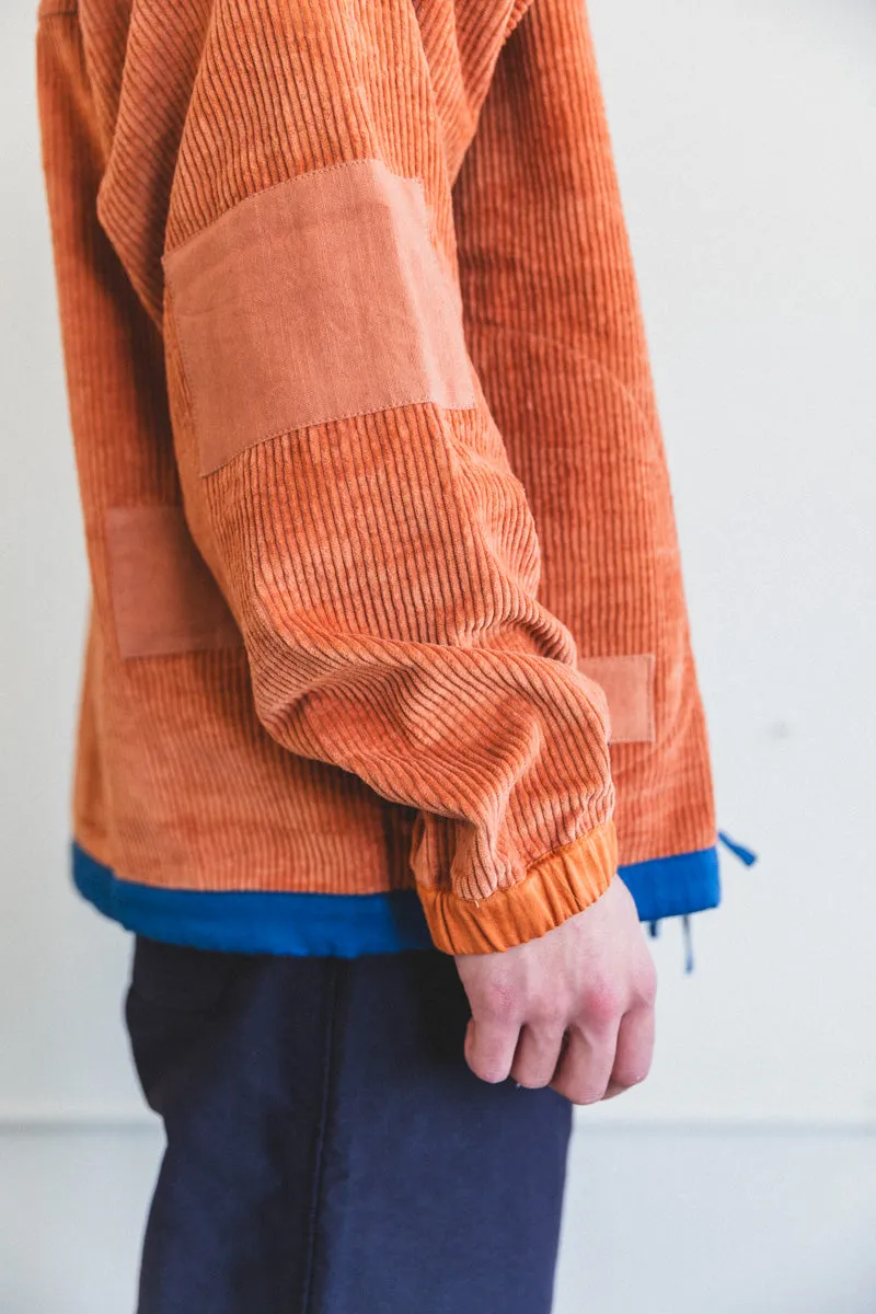 POLITE PULLOVER IN TERRACOTTA SCARECROW CORDUROY