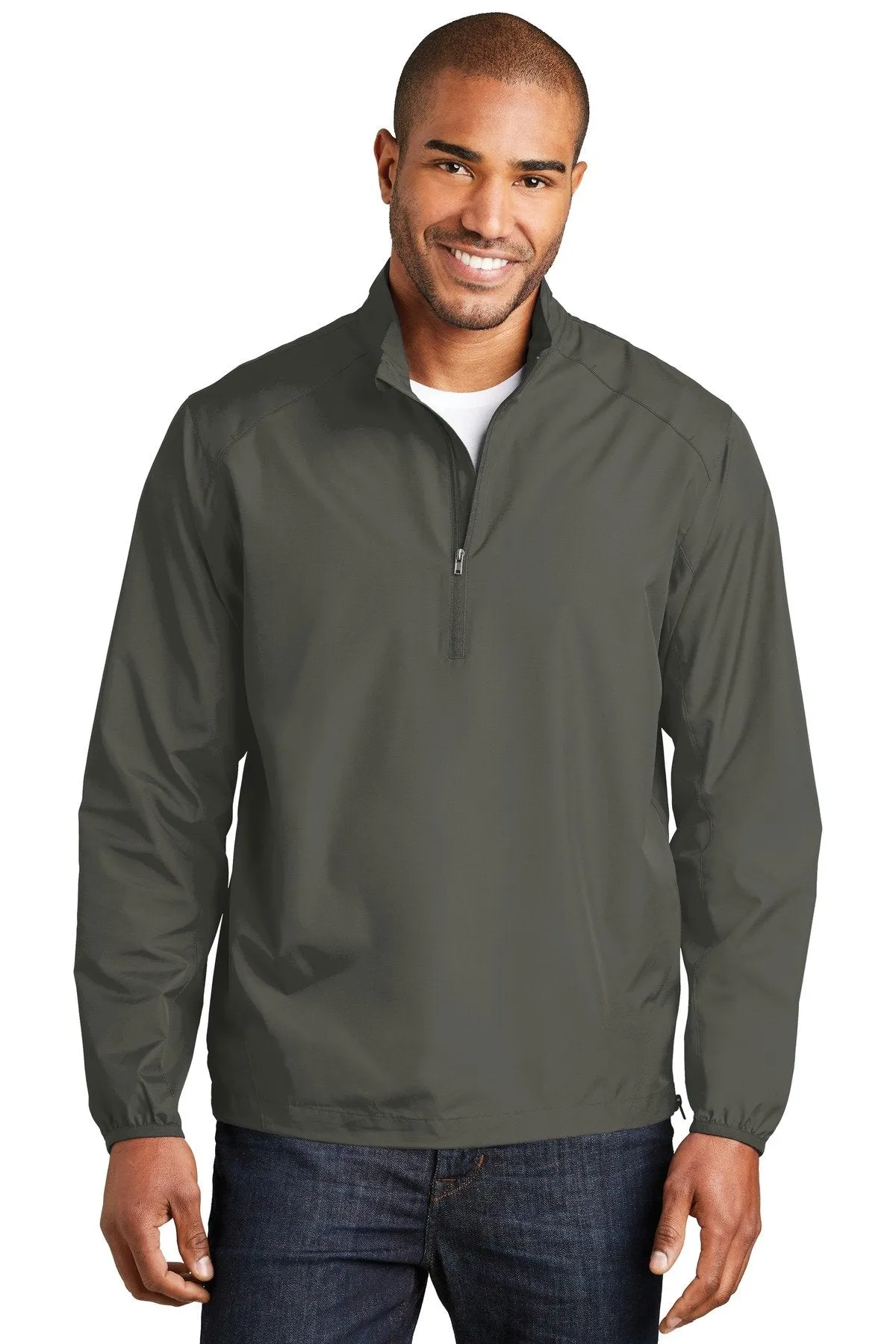 Port Authority Zephyr 1/2-Zip Pullover J343 Grey Steel