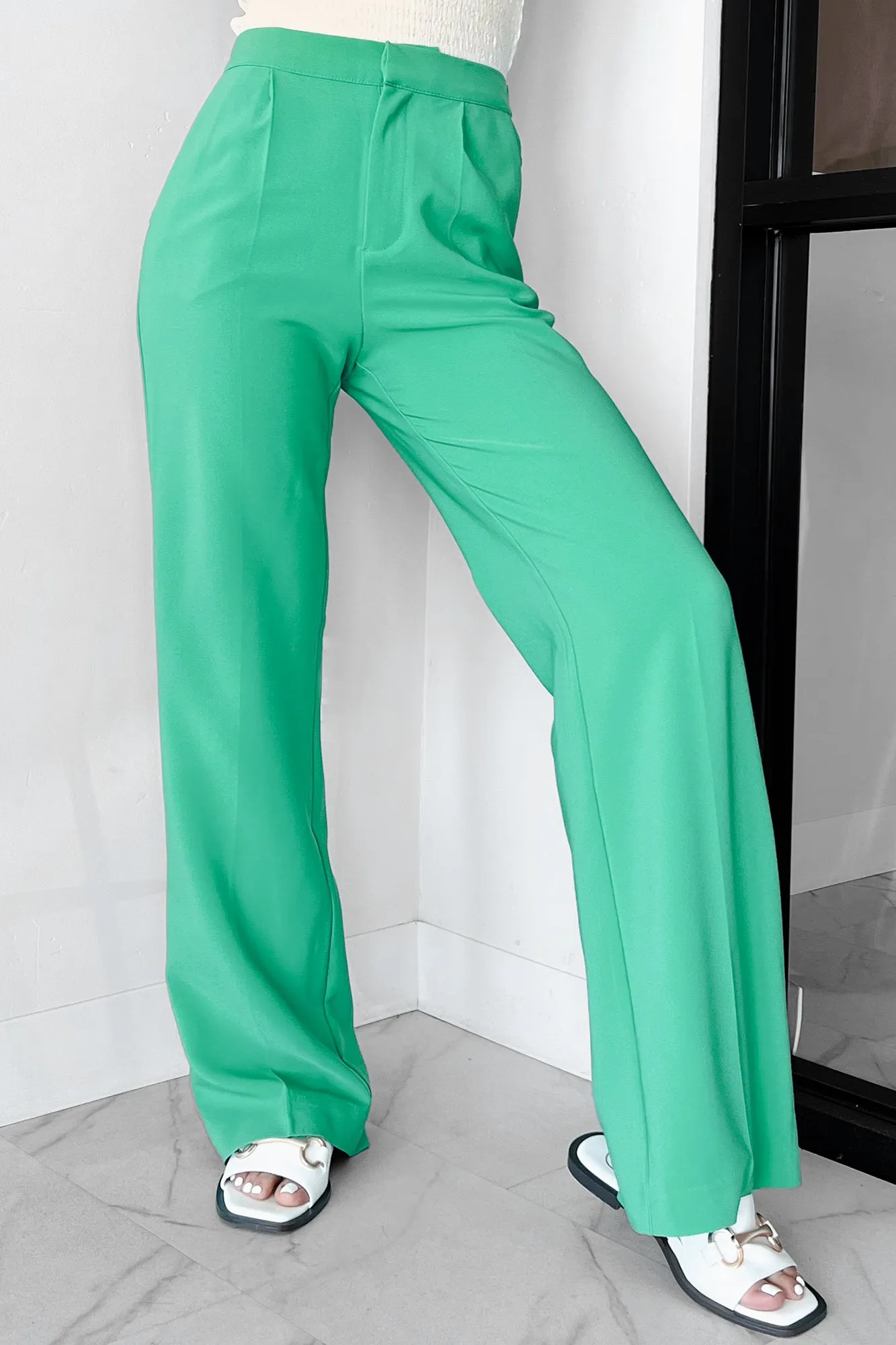 Pressure's On Straight Leg Dress Pants (Mint Green)