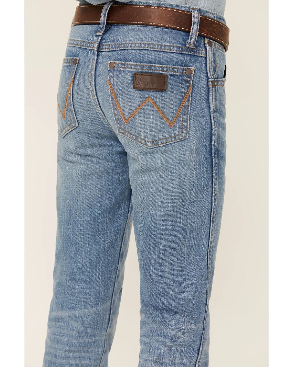 Product Name:  Wrangler Retro Boys' Applewood Medium Wash Slim Straight Stretch Denim Jeans