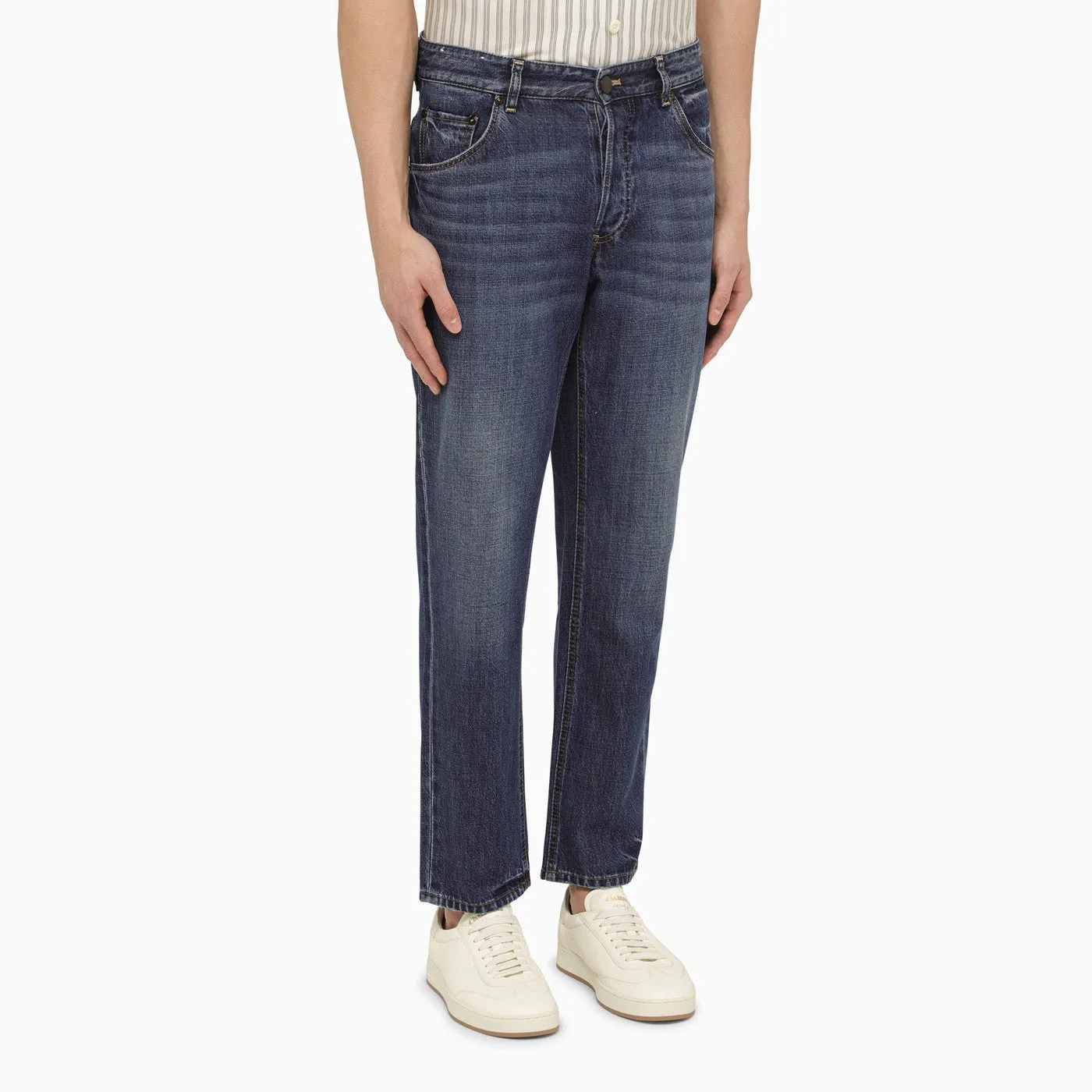 Pt Torino Denim    Pt Torino Denim Blue Washed Effect Regular Denim Jeans