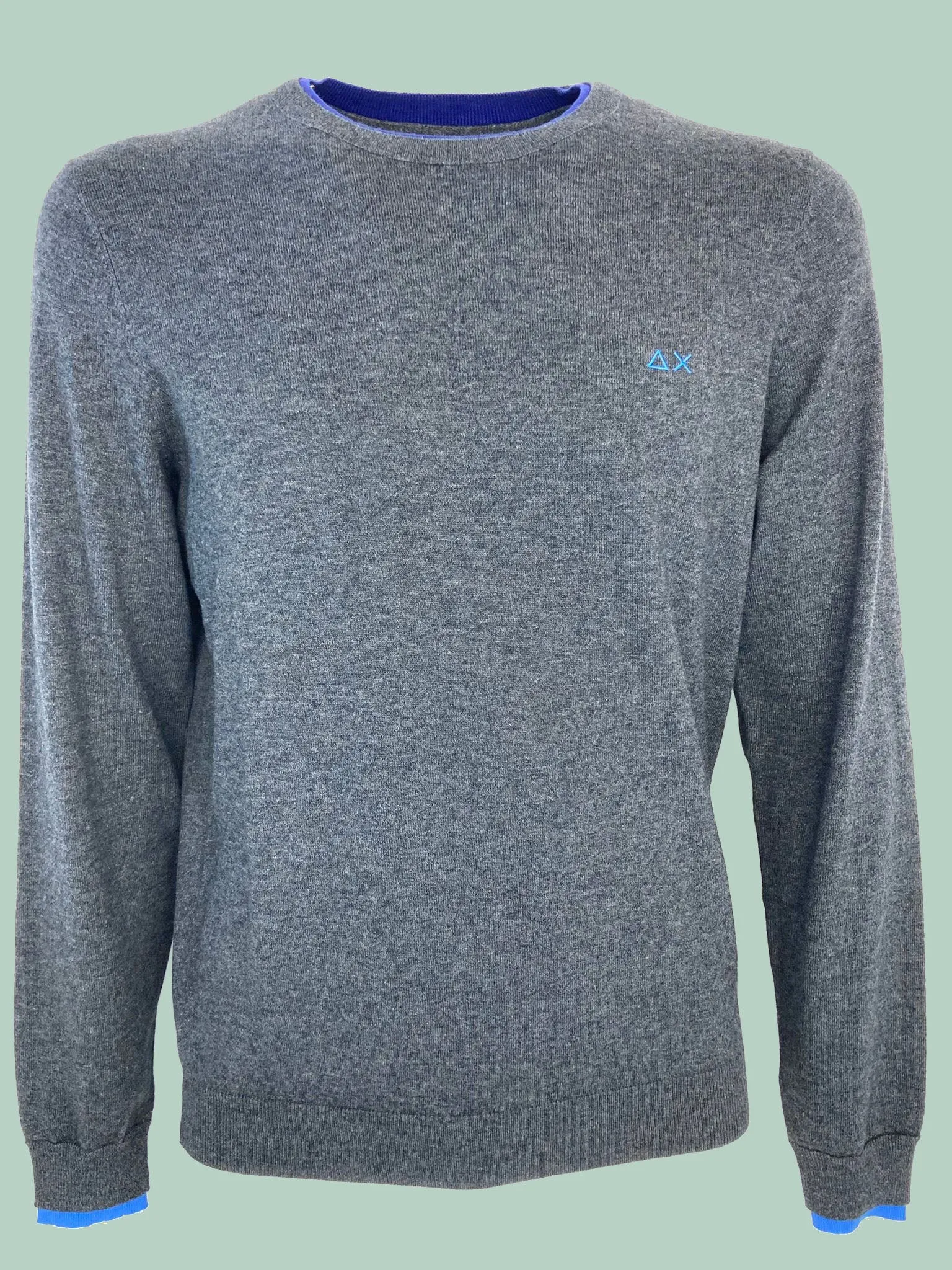 PULLOVER UOMO GRIGIO MISTO LANA