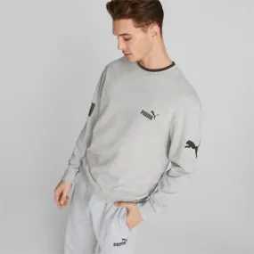 PUMA POWER Colourblock Men's Crew Neck Sweatshirt | Light Gray Heather | PUMA SHOP ALL PUMA | PUMA 