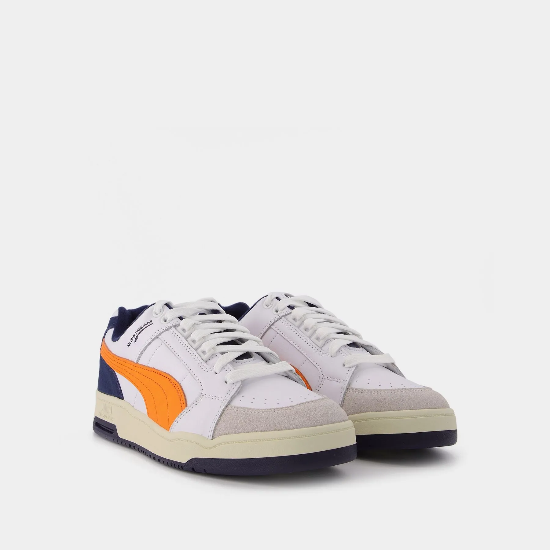 Puma  Slipstream Retro Baskets in White Leather