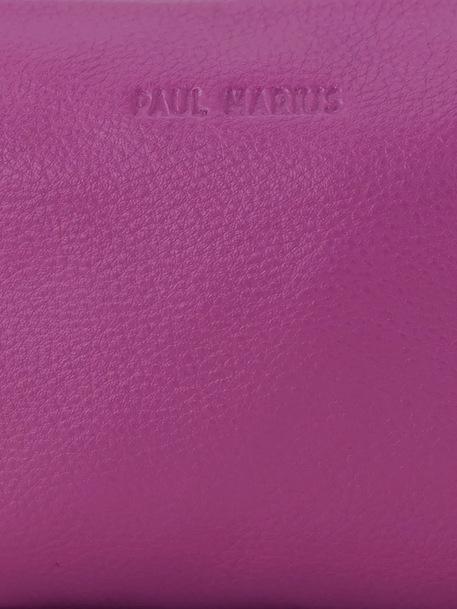 Purple Leather Makeup Bag for Women - Adèle Sorbet Blackcurrant | PAUL MARIUS