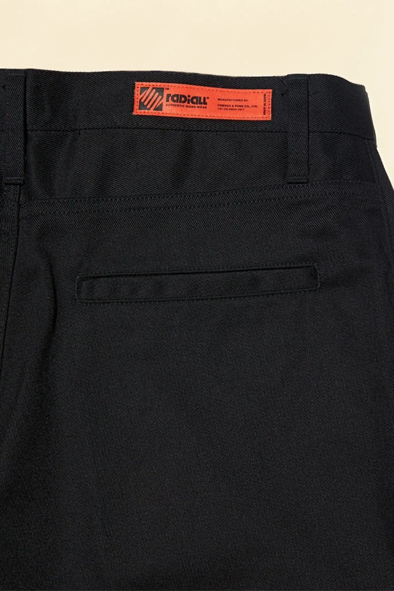 Radiall Motown Wide Tapered Fit Work Pants - Black