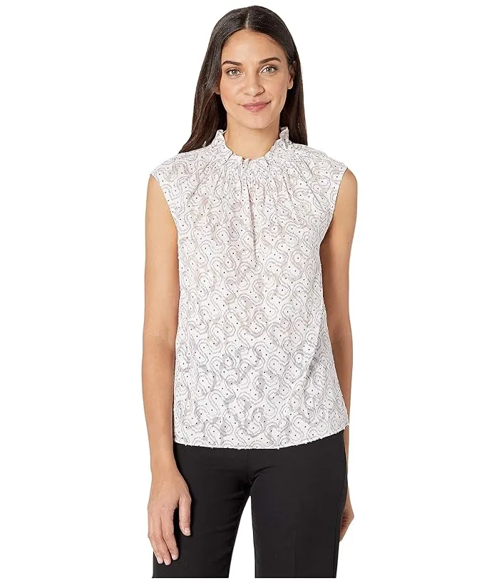 Rebecca Taylor Sleeveless Swirl Dot Top Women's