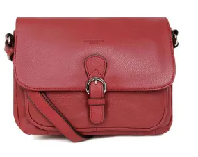 Red women's leather bag 464812