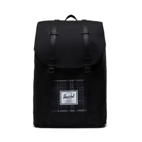 Retreat Backpack (Black + Greyscale Plaid)