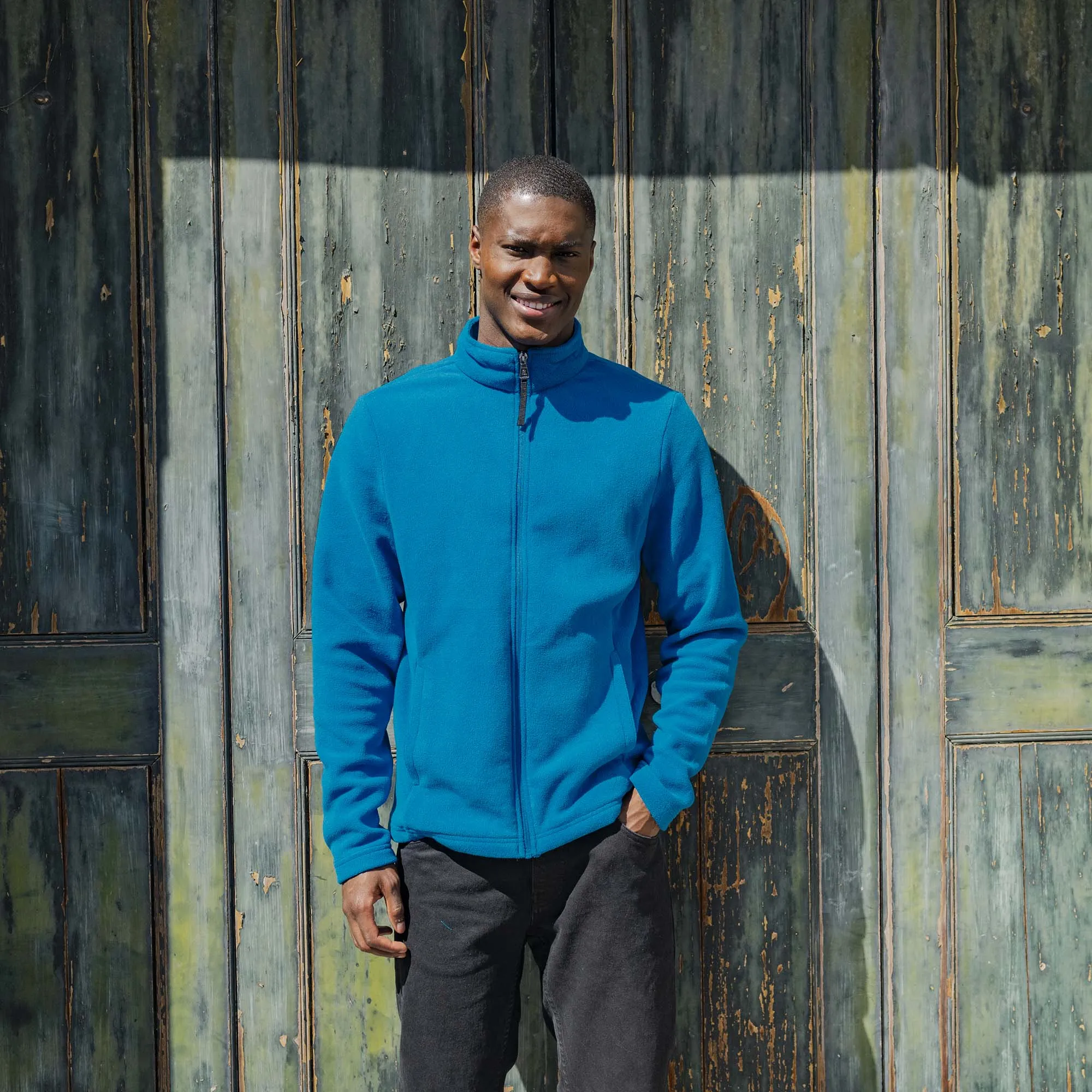 Revive Mens Fleece Jacket - Peacock Blue