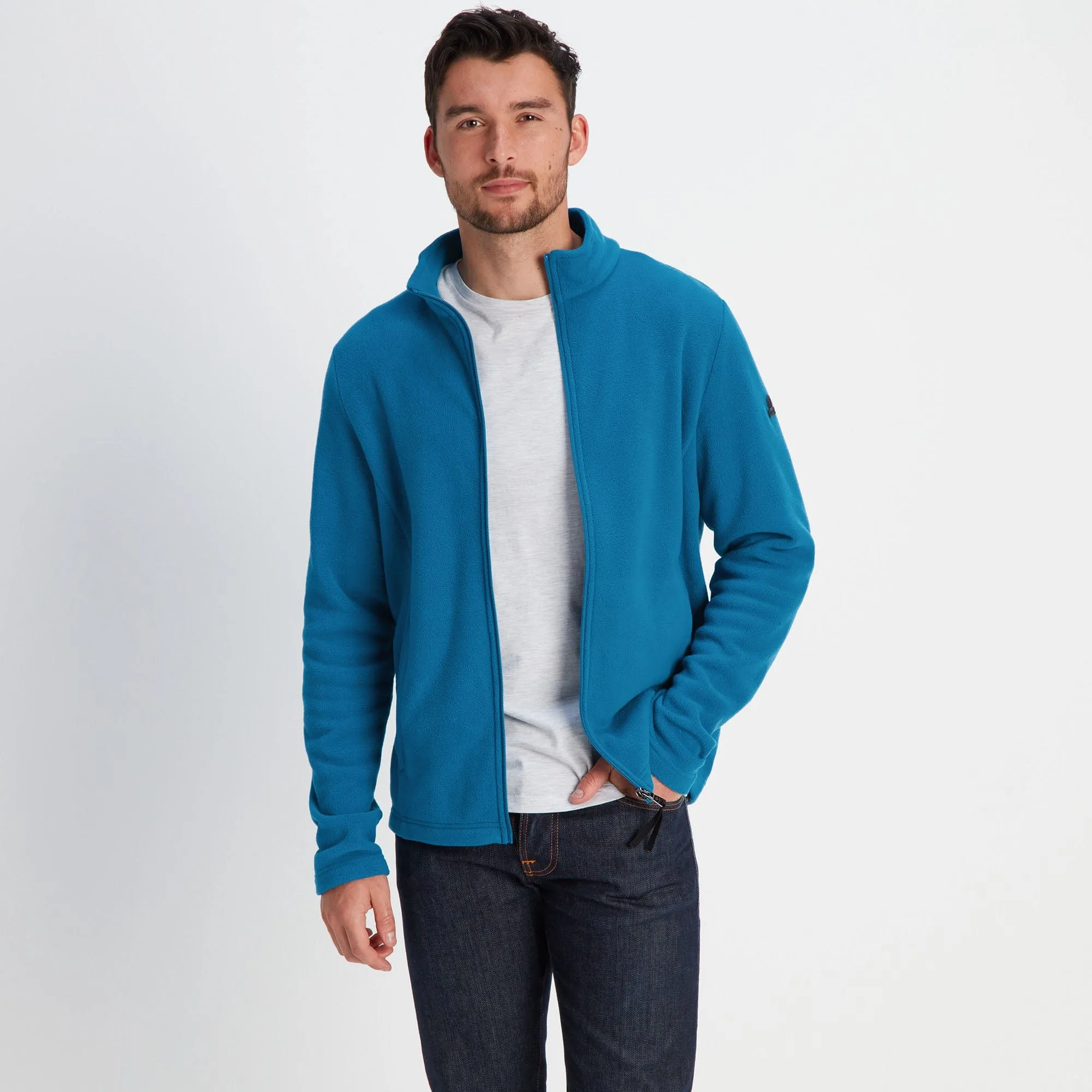 Revive Mens Fleece Jacket - Peacock Blue