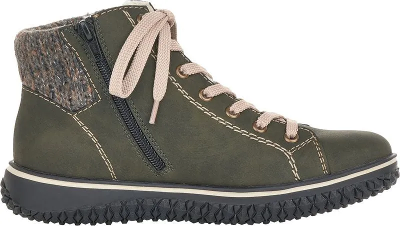 Rieker Forest Green Lace Up Boot