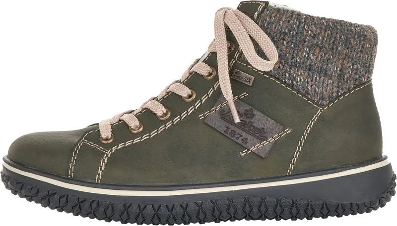 Rieker Forest Green Lace Up Boot