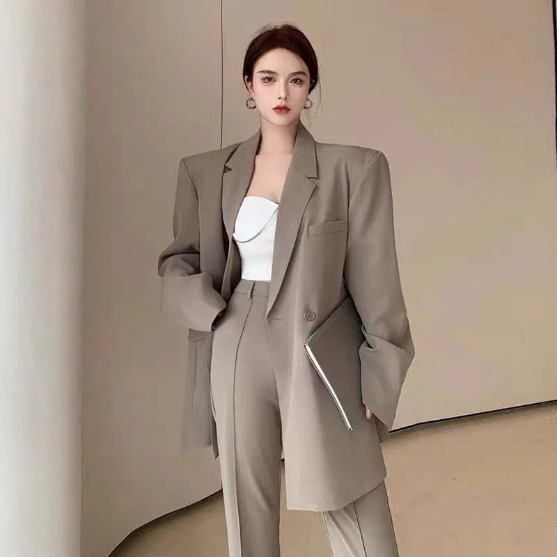 Royal sister-style goddess style early autumn fashion suit suit, western style Internet celebrity hot street high-waisted wide-l