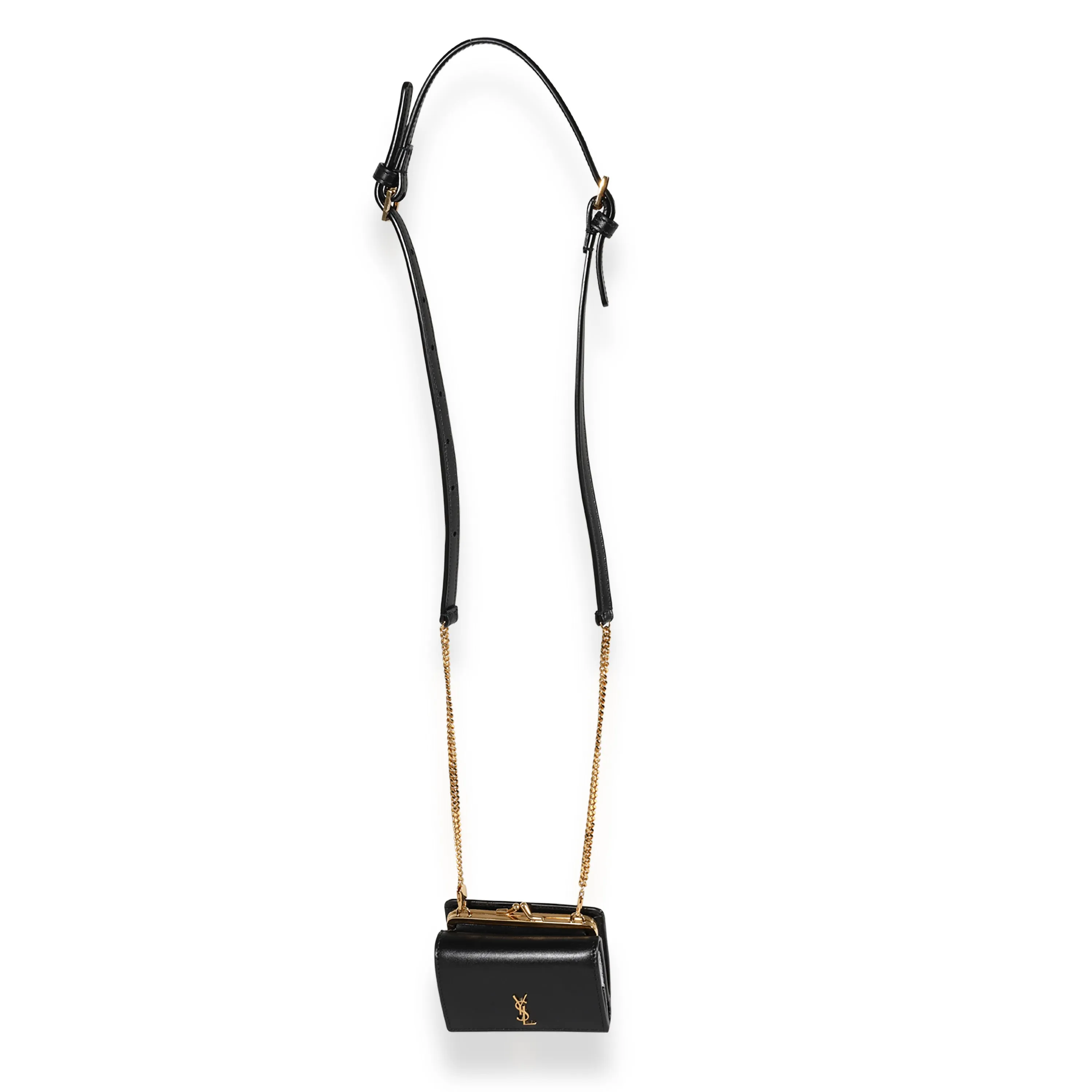 Saint Laurent Black Smooth Leather Rider Bag