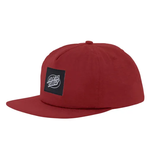 Santa Cruz Skateboards Hat Oval Dot Mono Snapback Maroon