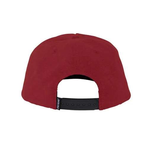 Santa Cruz Skateboards Hat Oval Dot Mono Snapback Maroon