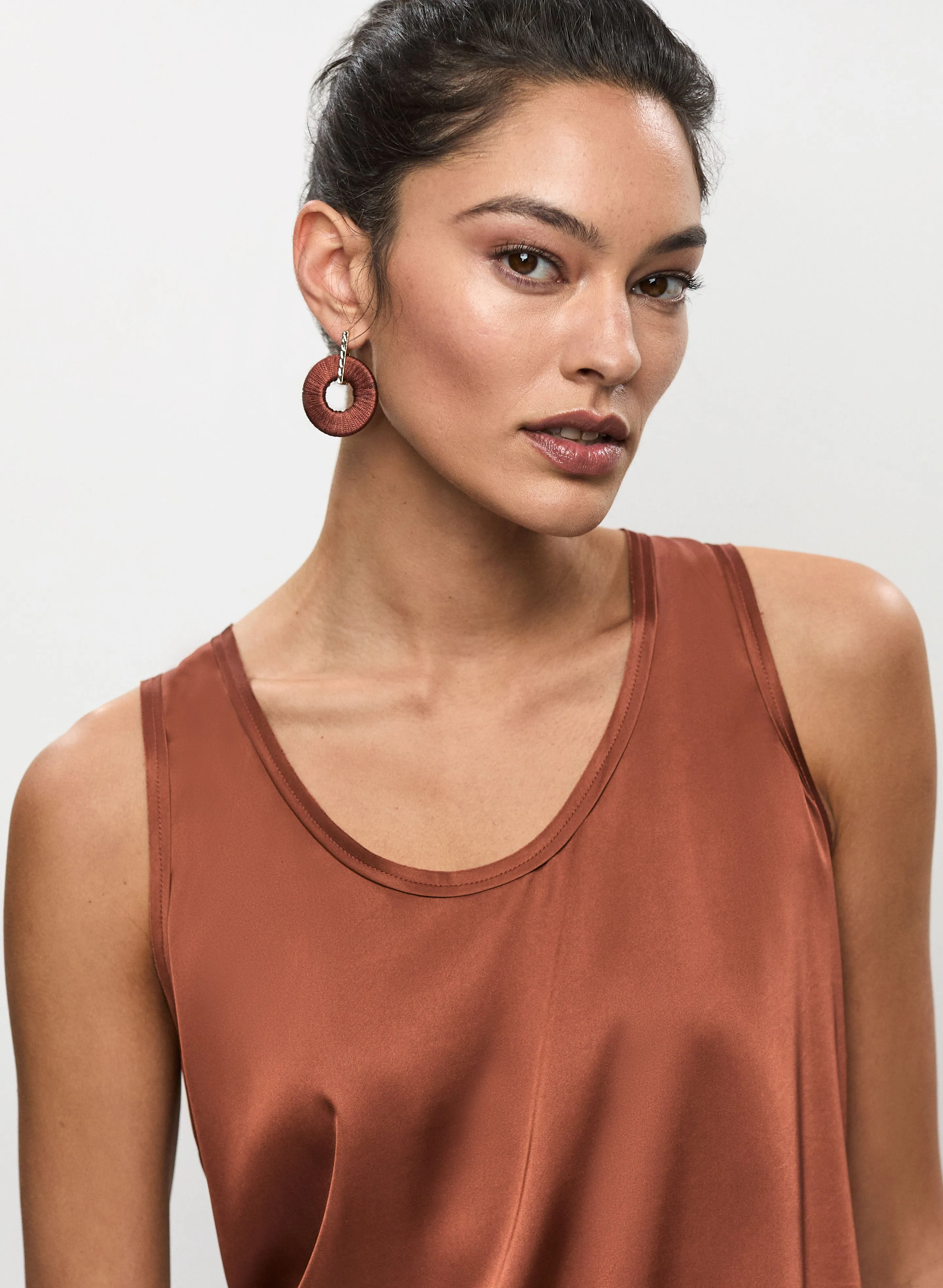 Satin Sleeveless Top