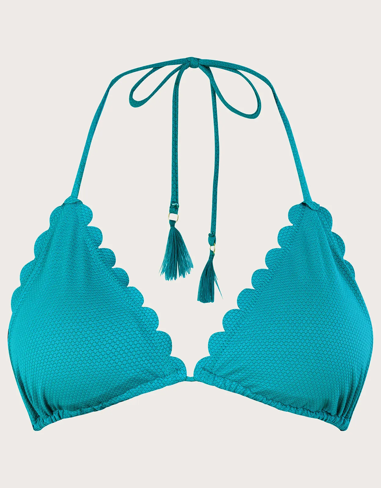 Scallop Bikini Top Blue