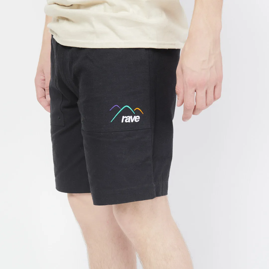 Short Rave Skateboards - Ripstop (Black)