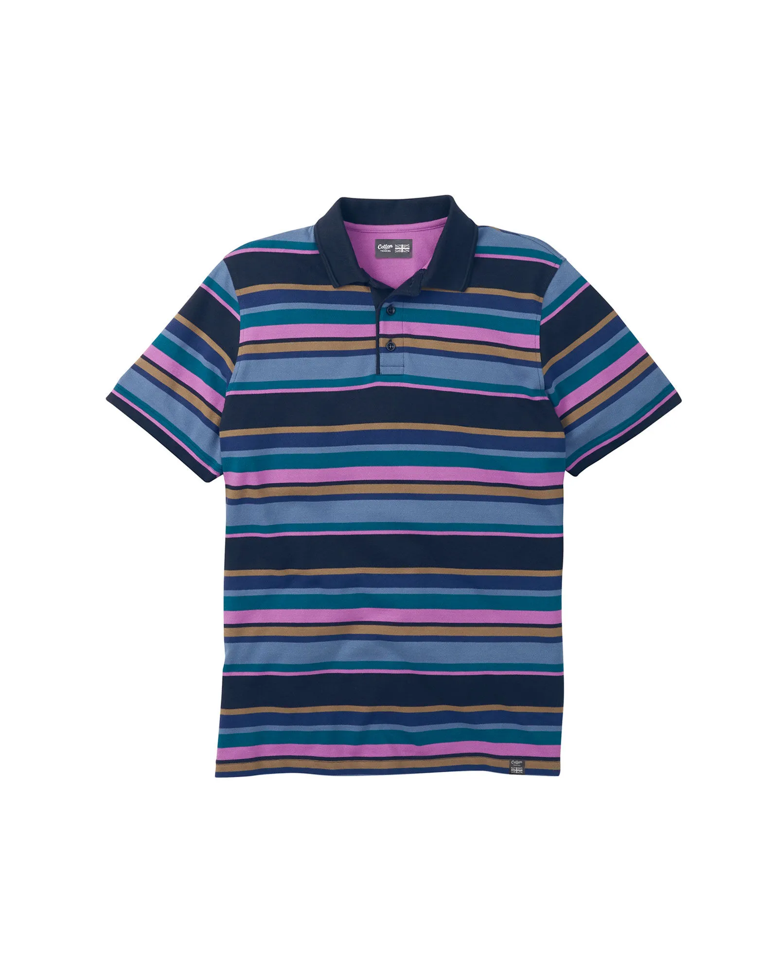 Short Sleeve Stripe Polo