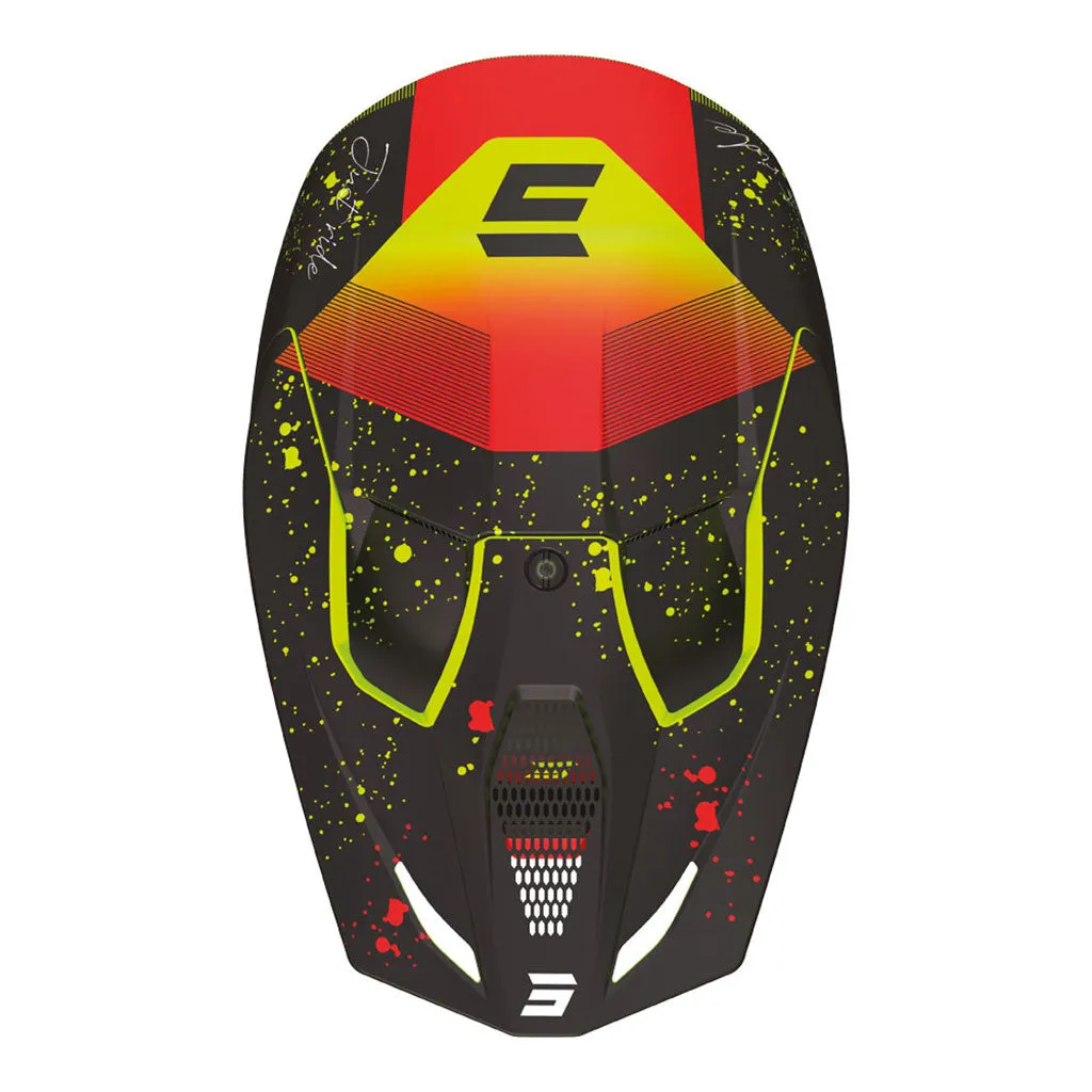 Shot - 2024 Kids Furious Matrix Red Glossy Helmet