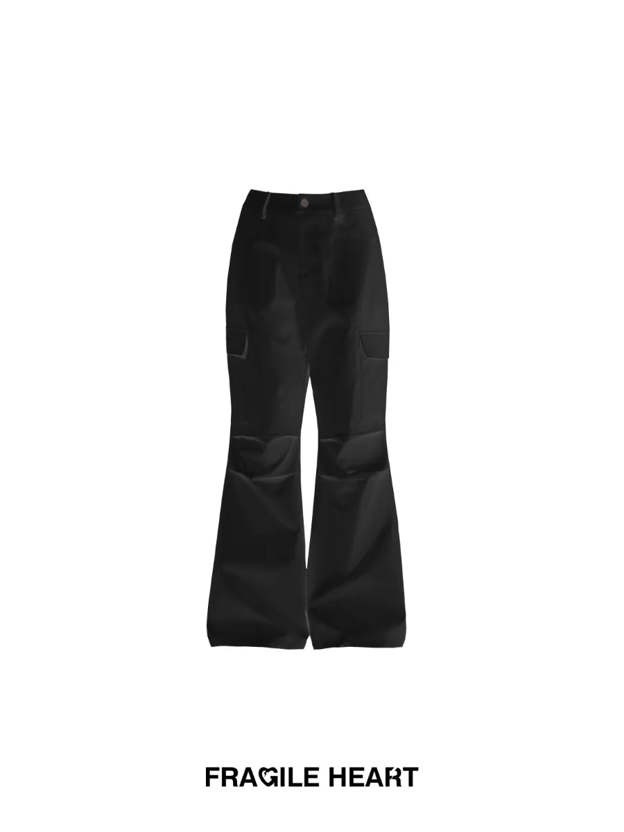 Side-Pocket Plain Simple Loose Wide-Pants