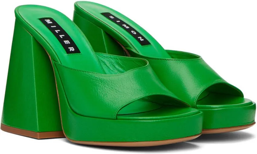 Simon Miller Green Slice Heeled Sandals