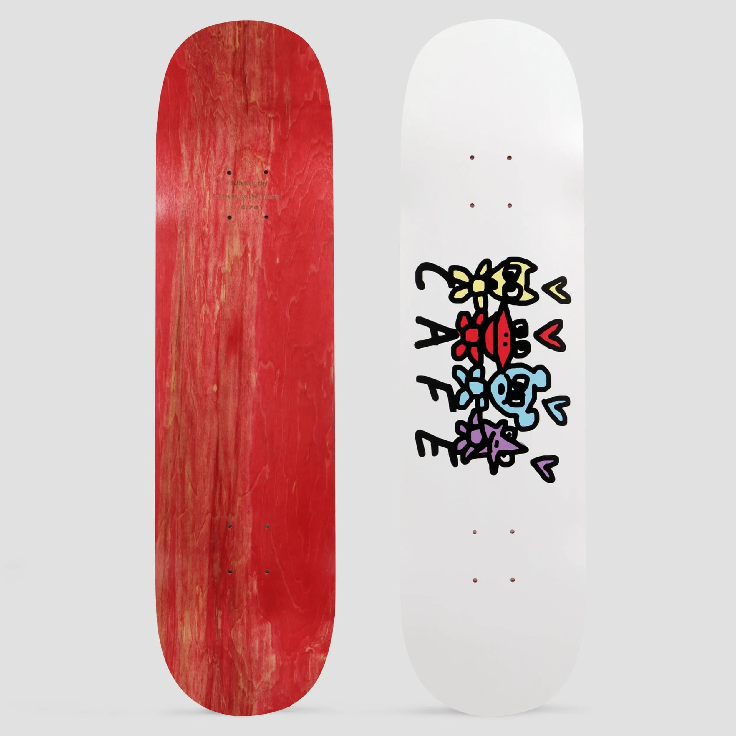 SKATEBOARD CAFE 8.5 PALS C2 SHAPE SKATEBOARD DECK WHITE