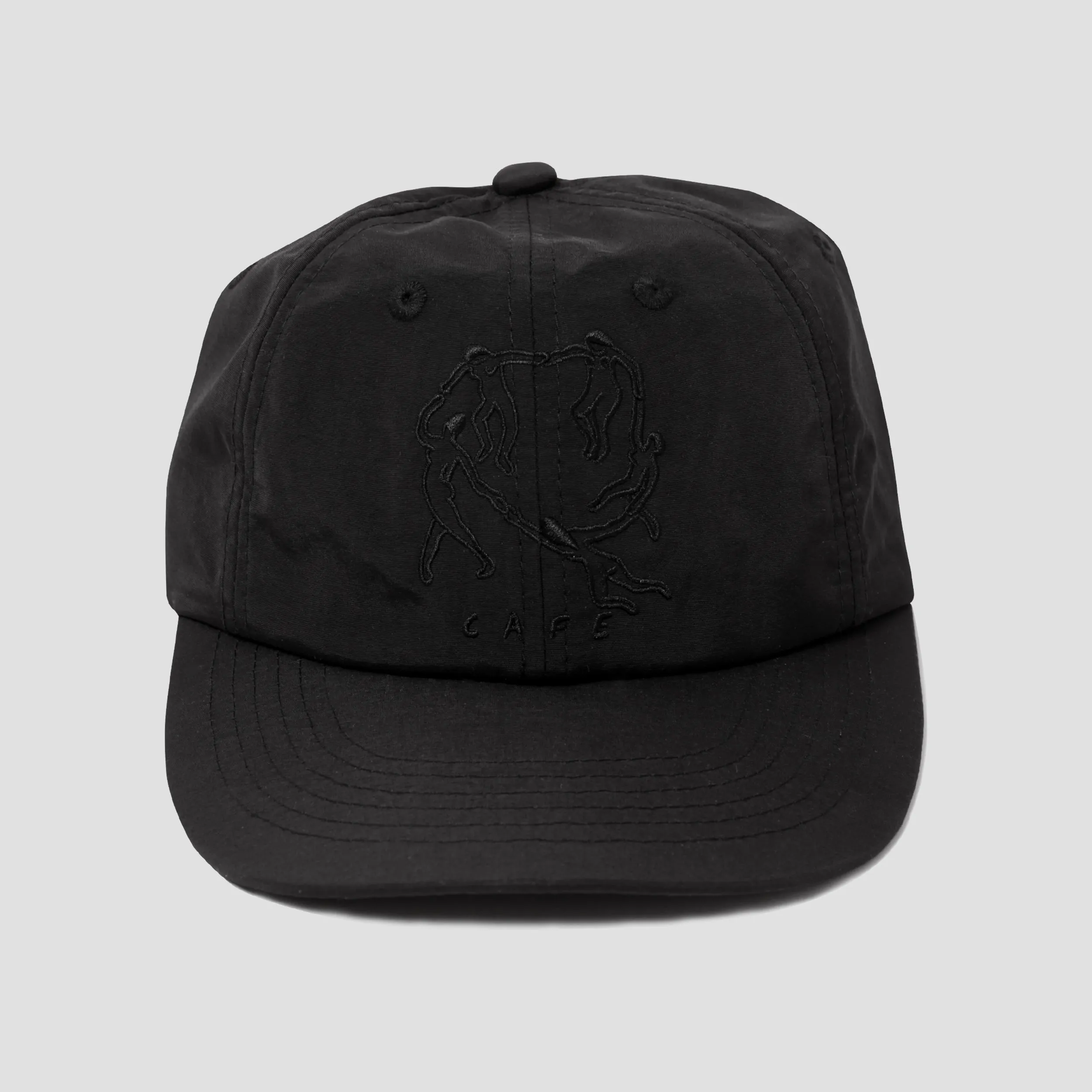 Skateboard Cafe Dance Circle 6 Panel Cap Black