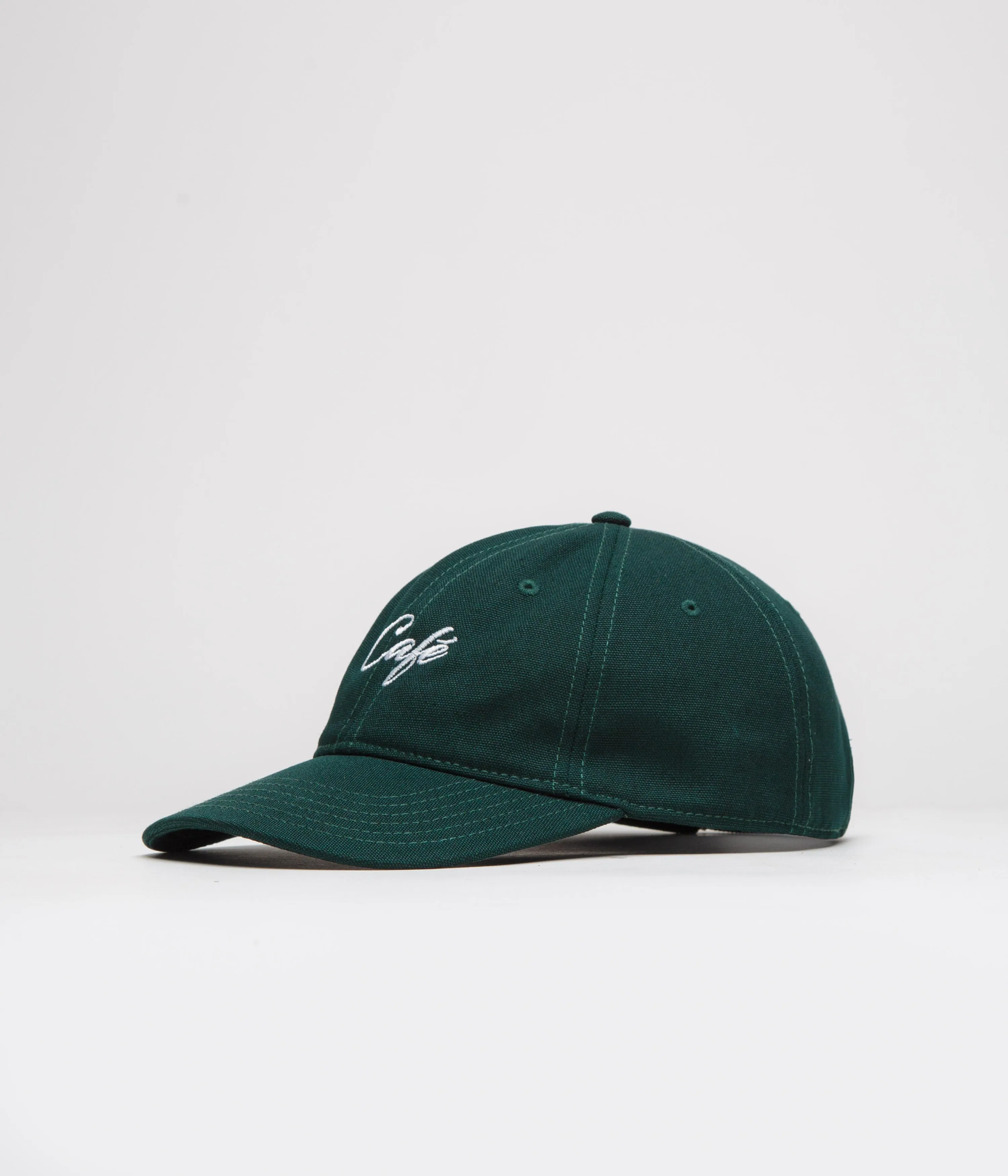 Skateboard Cafe Script Logo Cap - Pine Green