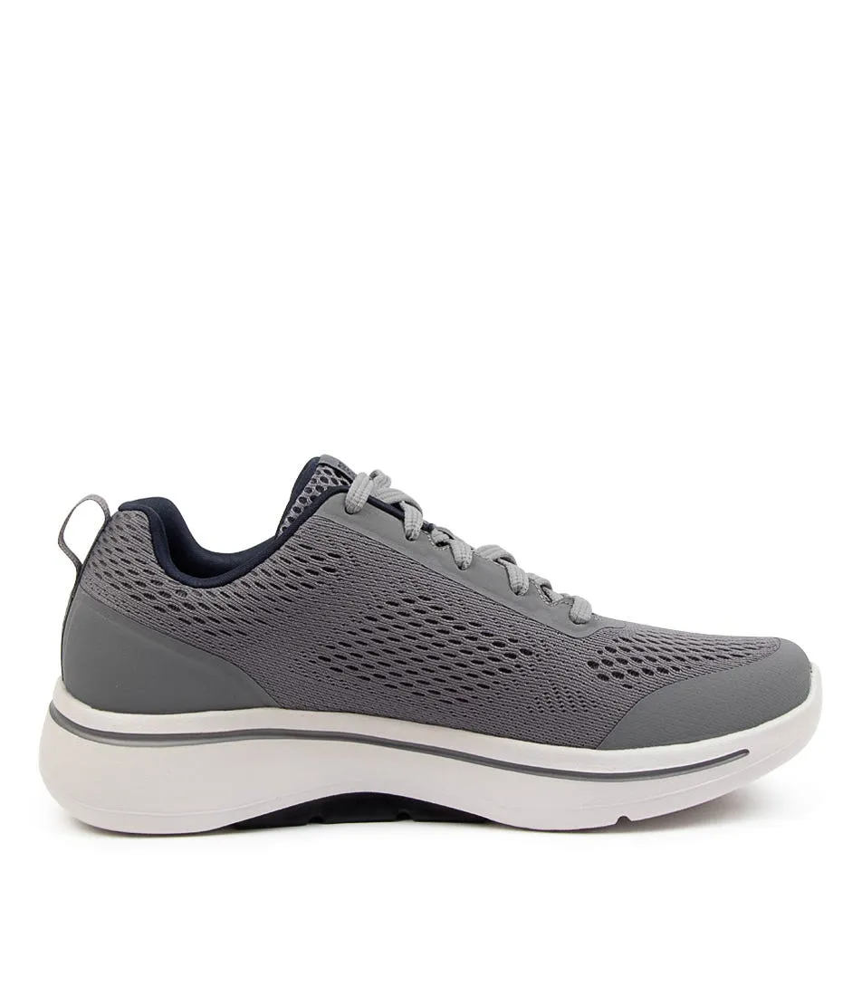 SKECHERS Go Walk Arch Fit Grey Navy Sneakers