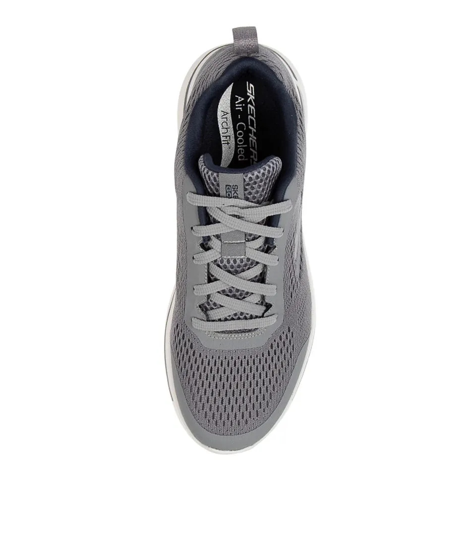 SKECHERS Go Walk Arch Fit Grey Navy Sneakers