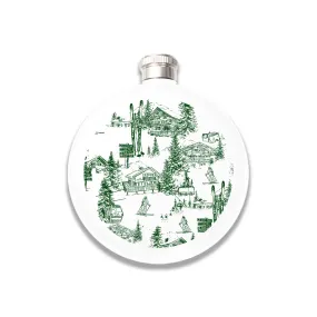 ----------Ski Toile Round Flask---------