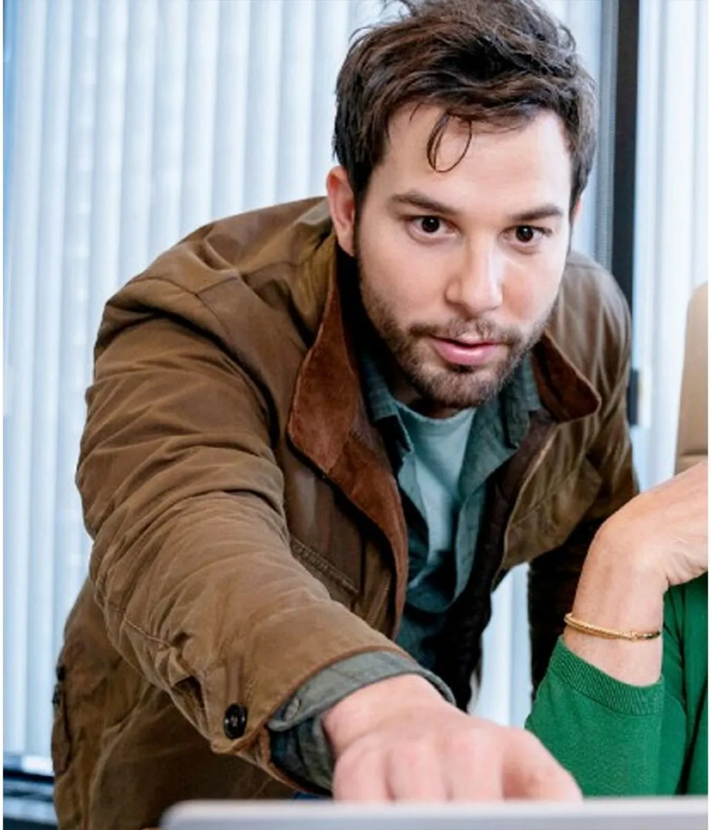 Skylar Astin So Help Me Todd Brown Cotton Jacket